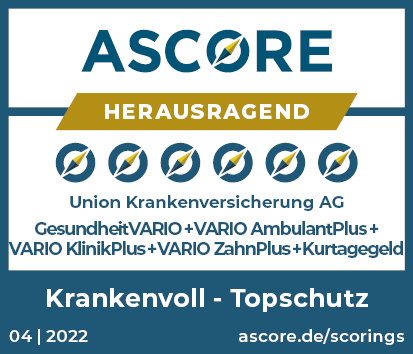 Gesundheit Vario wurde von Ascore mit der Höchstnote 